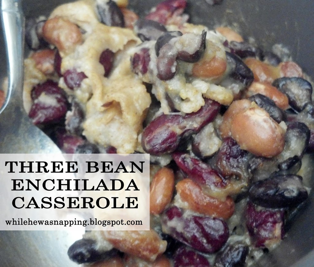Three Bean Enchilada Casserole