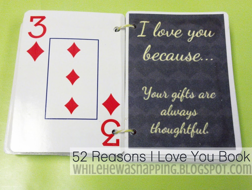 23 Reasons Why I Love You  While He Was Napping For 52 Things I Love About You Cards Template