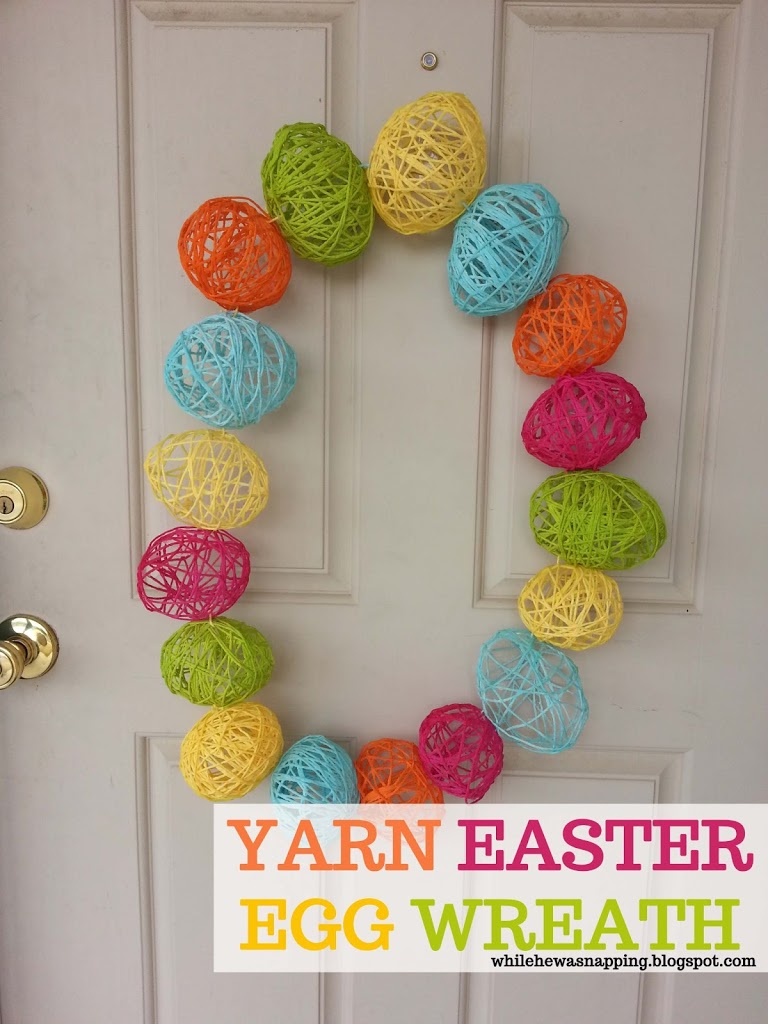 Easter Egg Wreath While He Was Napping