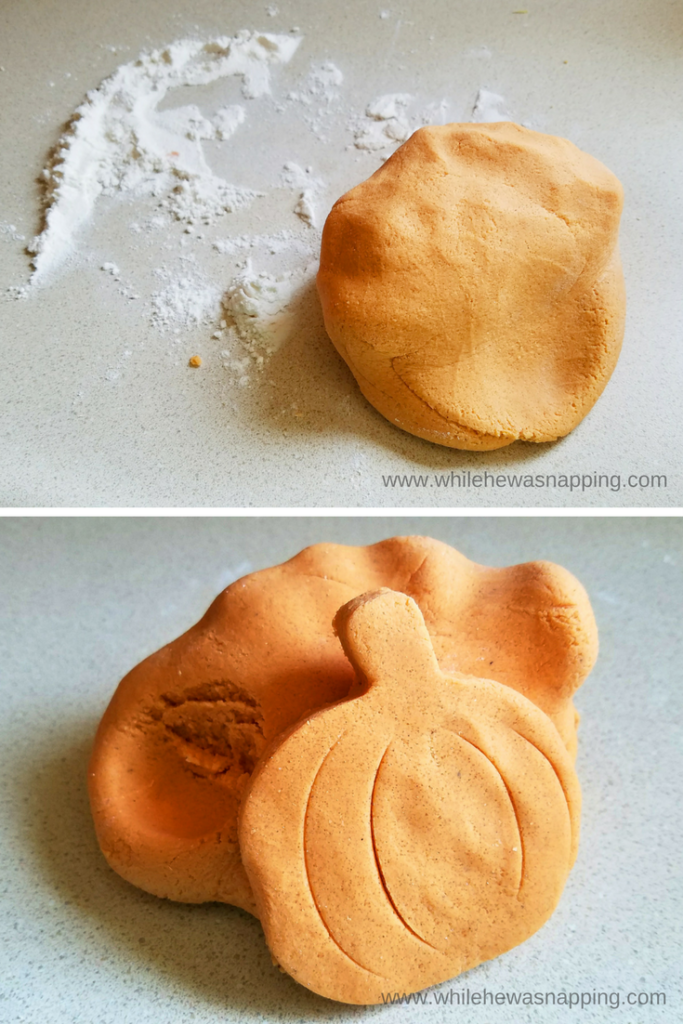 Pumpkin Spice play dough is perfect for sensory play