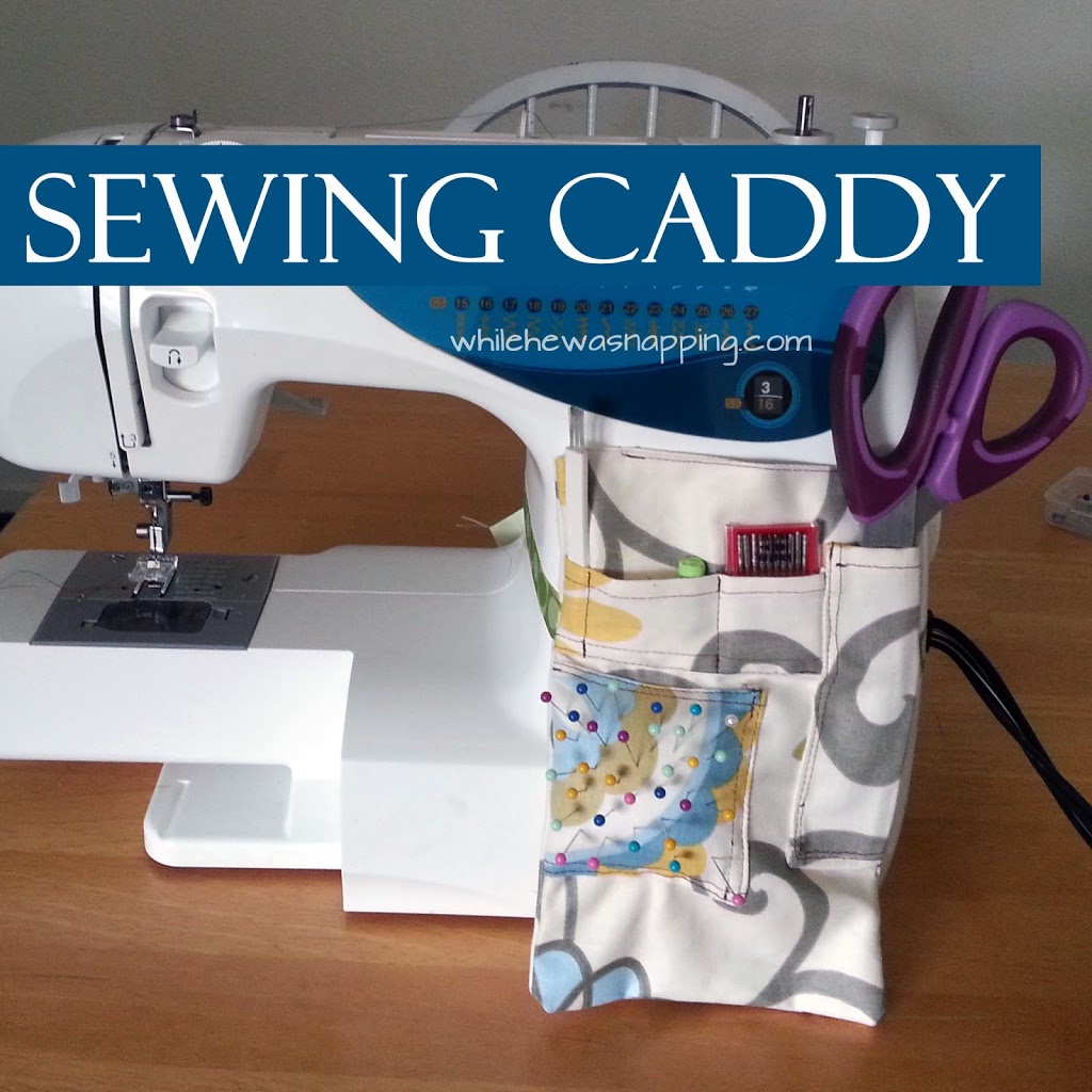 Baosity Ladybug Sewing Organizer Sewing Caddy Scissor Bobbins Holders with Stainless Steel Scissor 