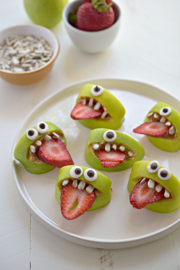 Silly Apple Monsters originally found on Fork and Beans