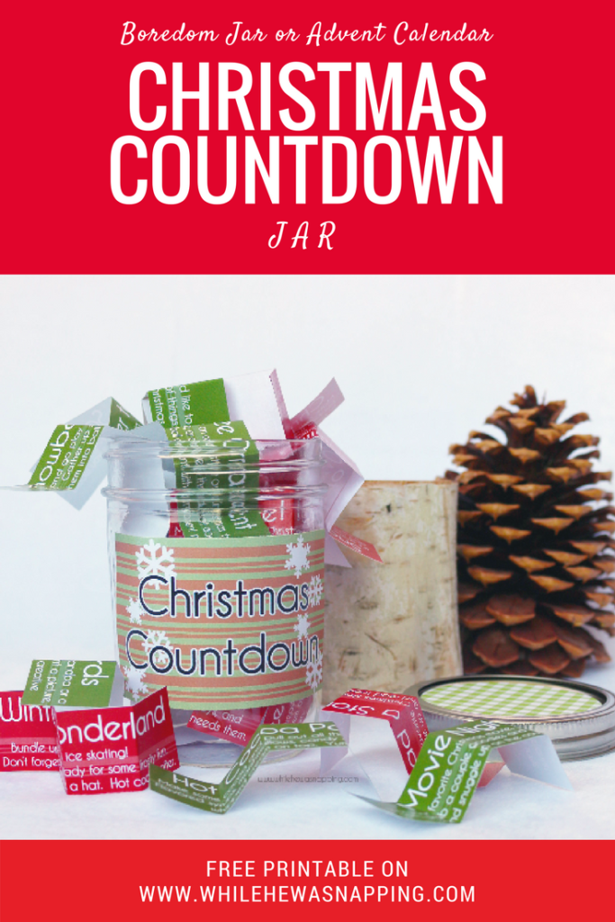 This is a simple and fun way to celebrate the season all month long. Use it as a Boredom Jar or Advent Christmas Countdown.