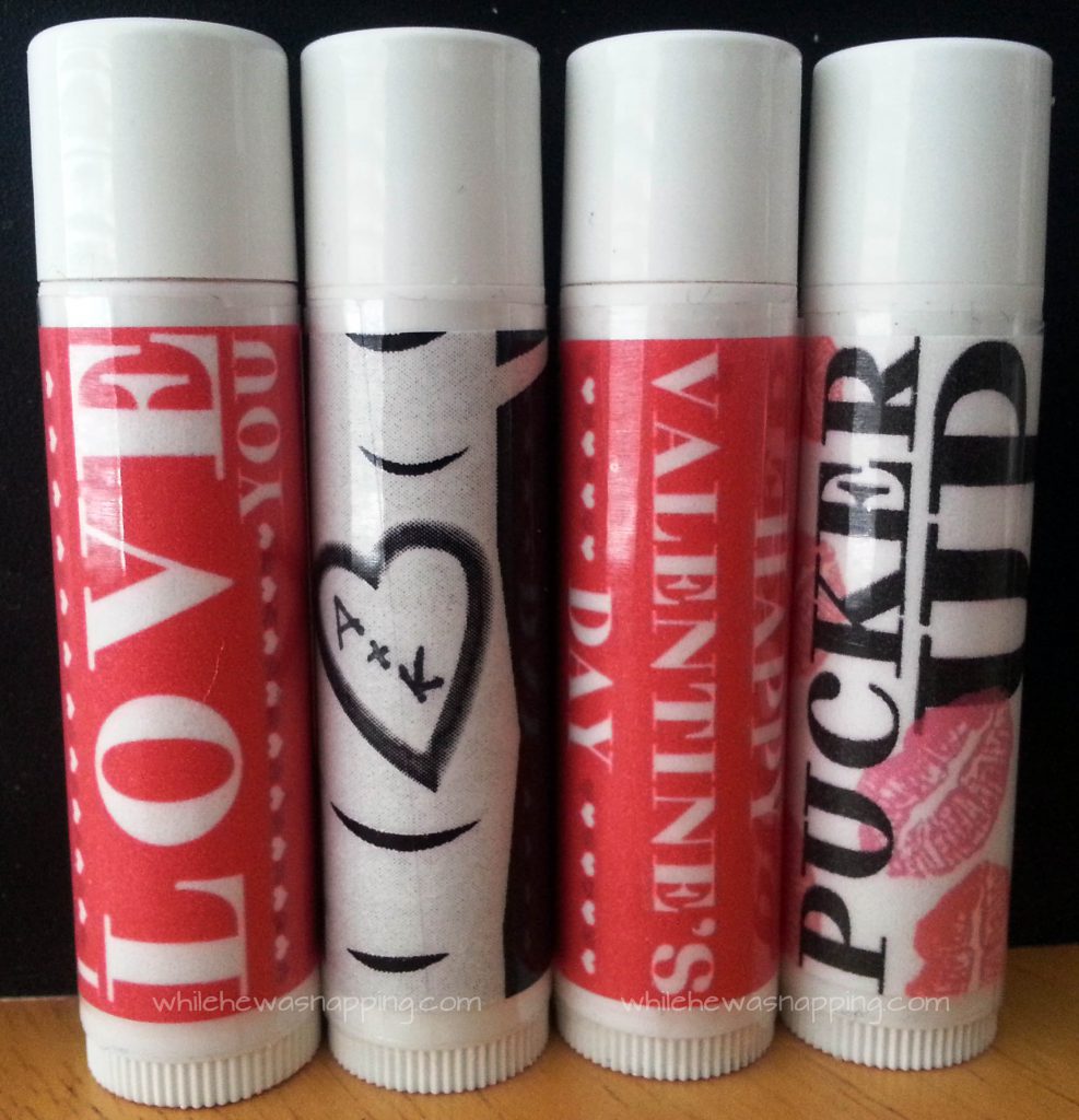 Valentine Lip Balm Label Wrappers