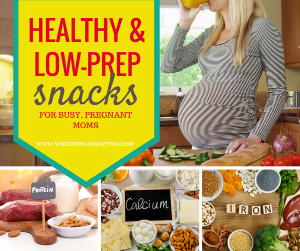 Healthy, Low-Prep Snack ideas for Pregnant Moms. When you're eating every couple hours or less, it can be exhausting to plan out all that food. Make pregnancy a little simpler with these easy, healthy snacking ideas that are good for you and baby!