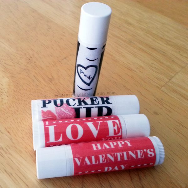 Printable Valentine Lip Balm Label While He Was Napping