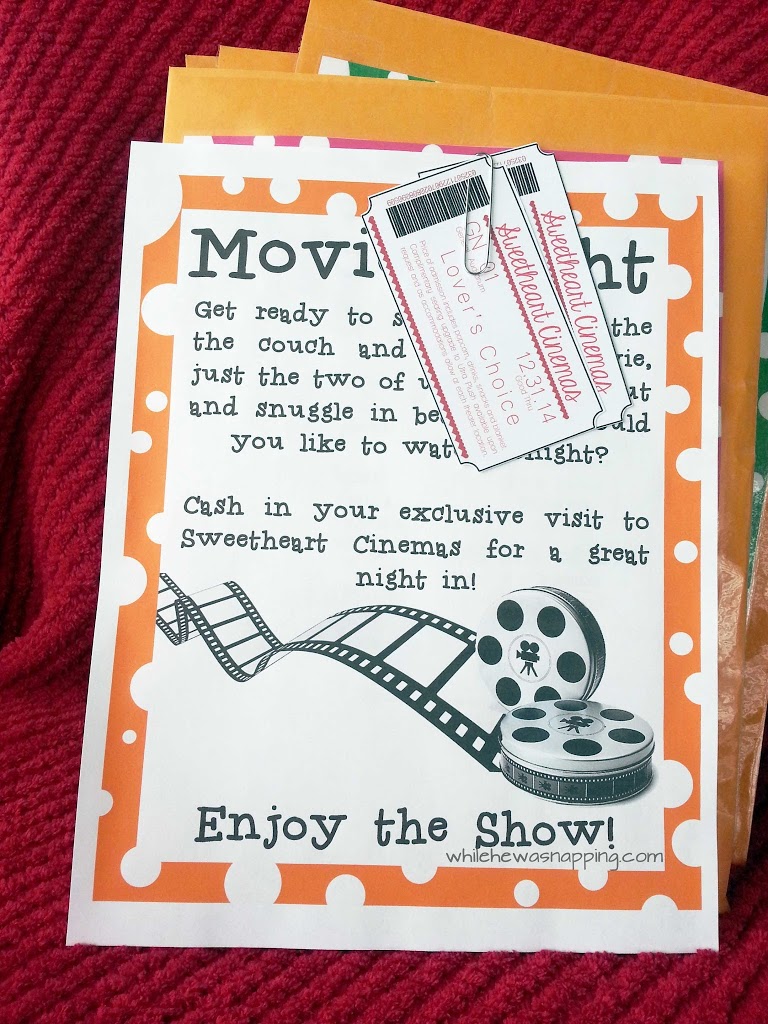 12 Month Date Night Kit: Make this movie night in special with custom tickets