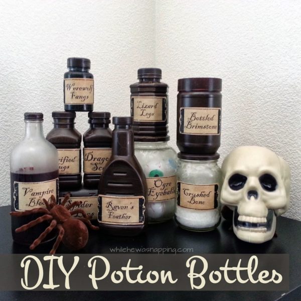 DIY Witch's Potion Bottles