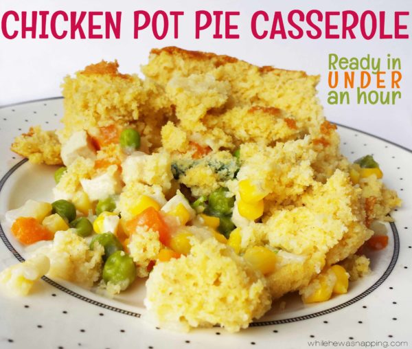 Quick Dinner Chicken Pot Pie Casserole