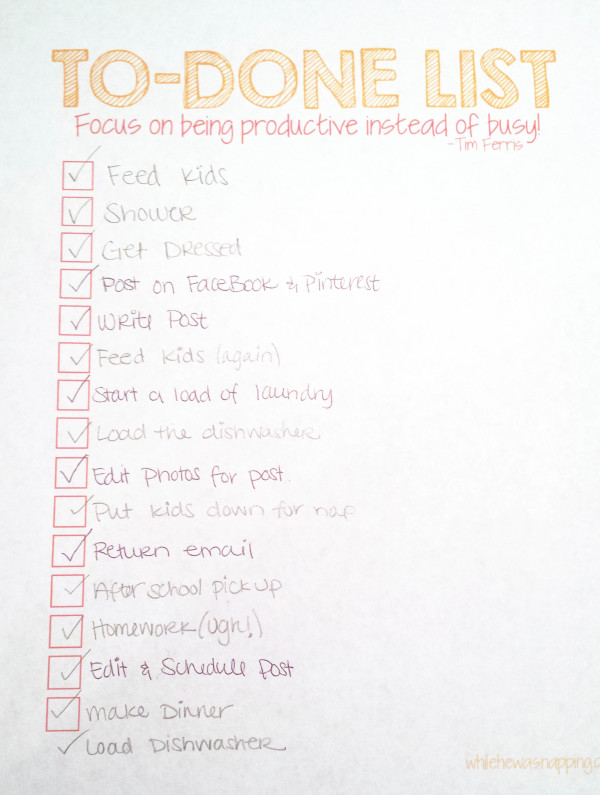To done to do list printable
