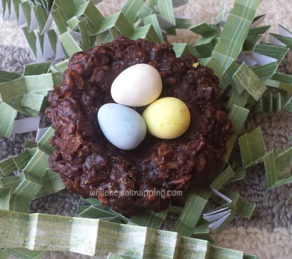 No Bake Chocolate Nest Easter Cookies