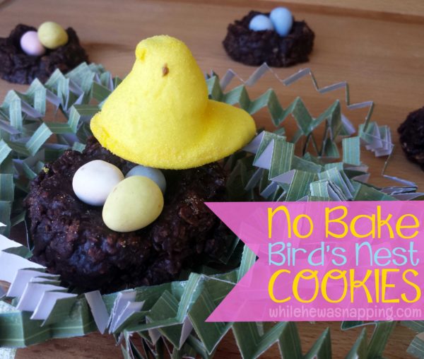 No Bake Peeps Bird's Nest Cookies
