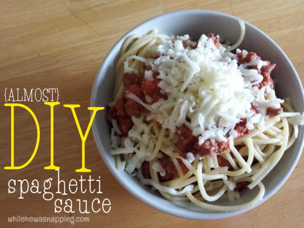 Almost DIY Spaghetti Sauce