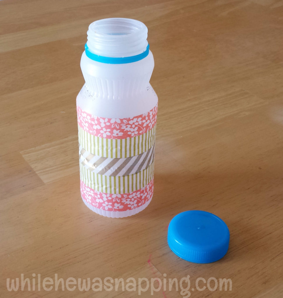 SunnyD Bottle Watering Can Upcycle Washi Tape Decorate