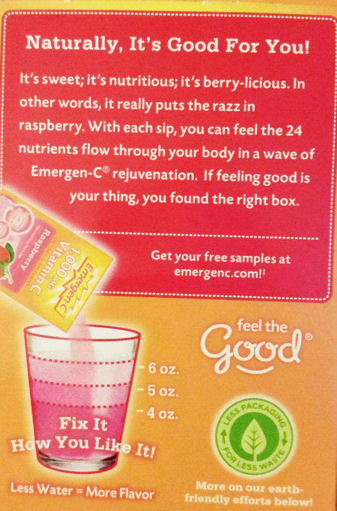 Emergen-C Hydrated and Healthy Raspberry Vanilla Float Fix it How You Like It