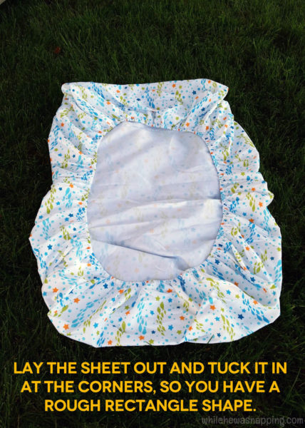 how to roll a fitted sheet lay out