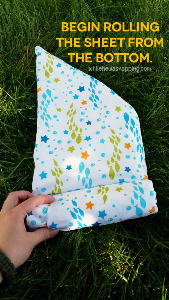 how to roll a fitted sheet roll the sheet