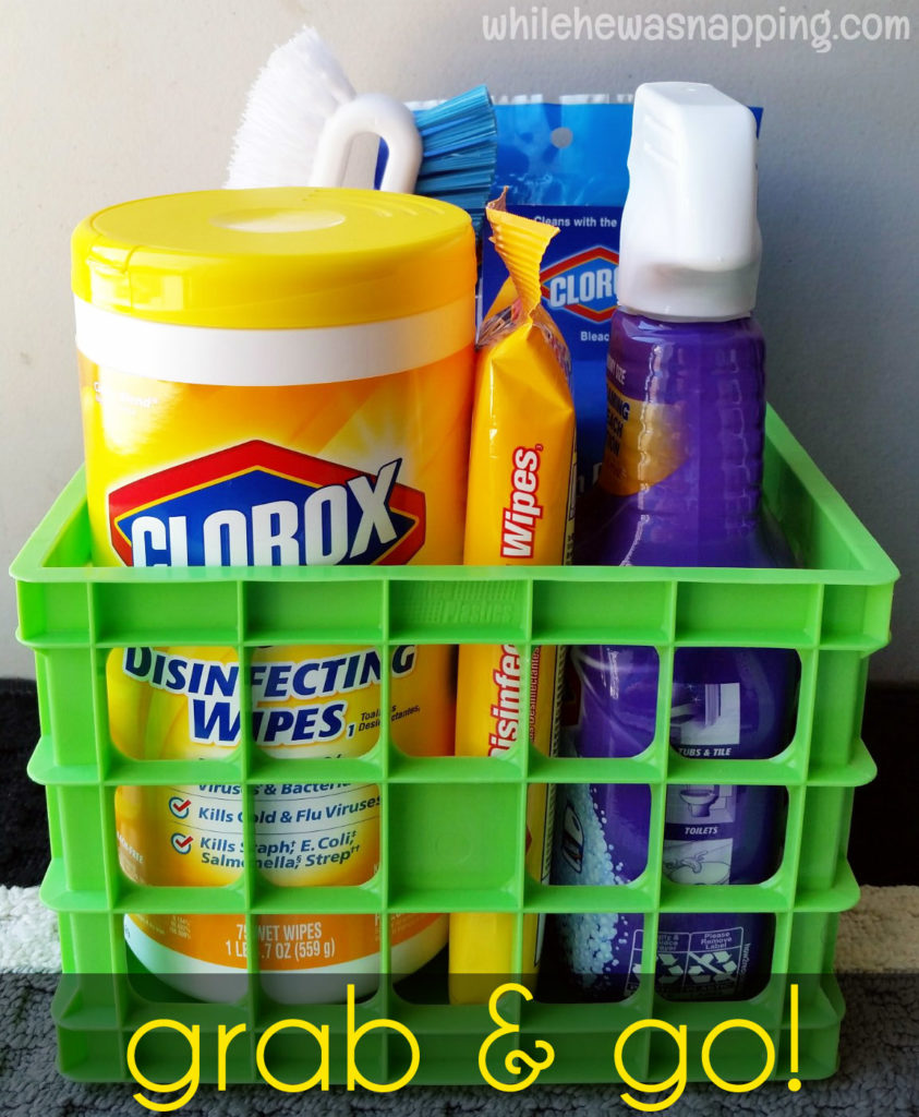 Back To Clean Clorox Grab&Go Clean Up Kit Basket