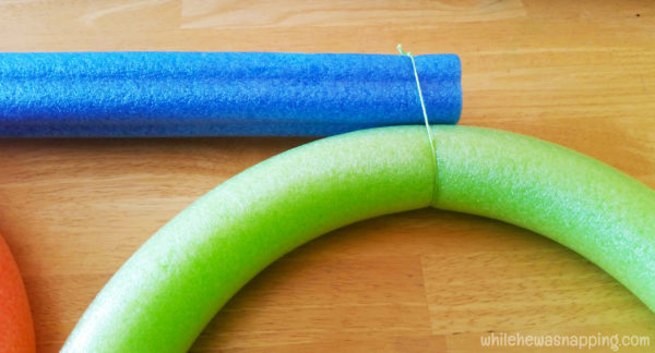 Pool Noodle DIY Toss Game - Tie to supports