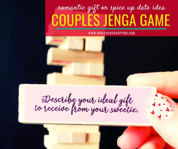DIY Couples Jenga Date Night Game