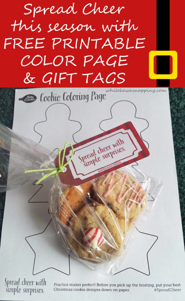 Spread Cheer Betty Crocker Cookies Printable Tag & Color Page