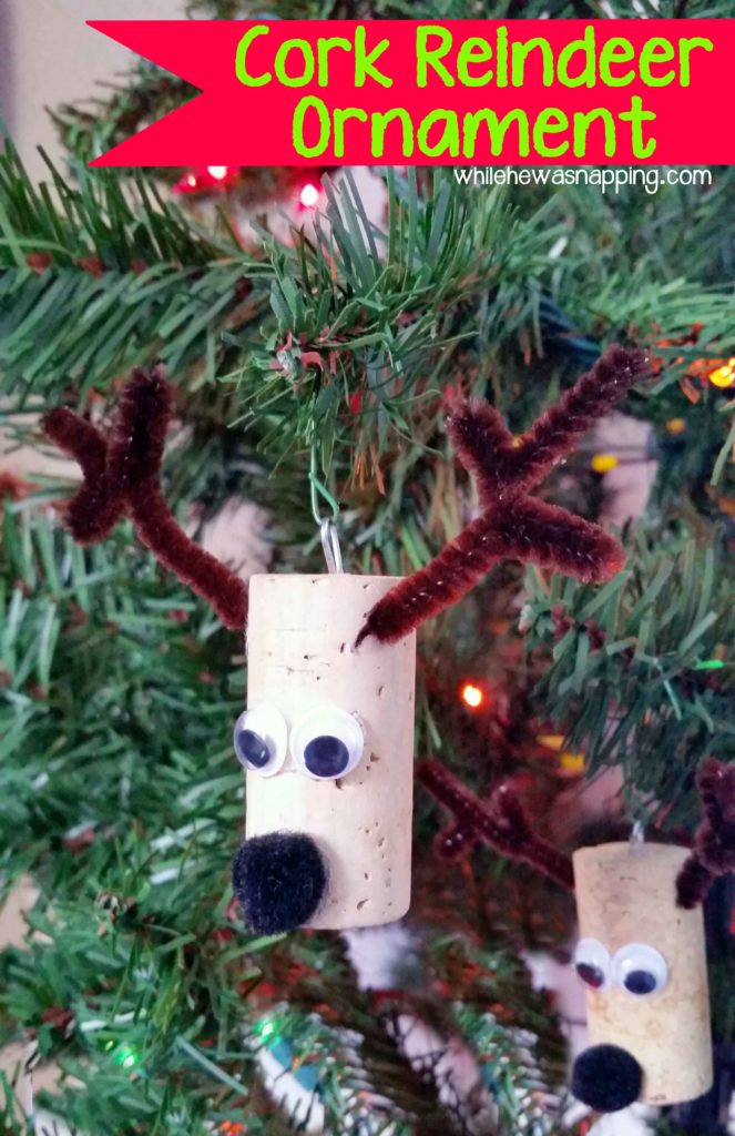 Cork Reindeer Ornament