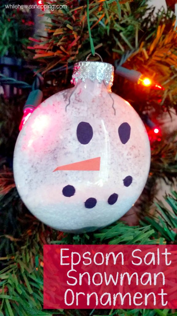 Epsom Salt Snowman Ornament - Fun for the kids