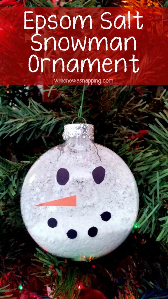 Epsom Salt Snowman Ornament - Great project for kids