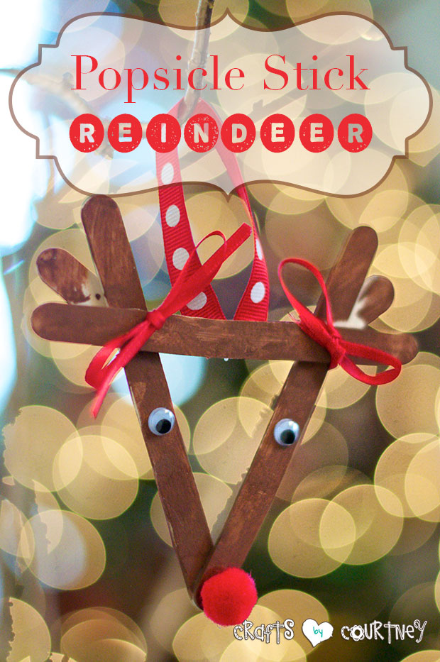 Reindeer Craft Stick Ornament found on Crafts by Courtney