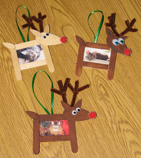 Reindeer Photo Craft Stick Ornament found on renajjones
