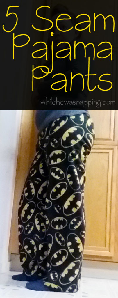 5 Seam Pajama Pants - Great sewing project for beginners and a quick project for more advanced sewists