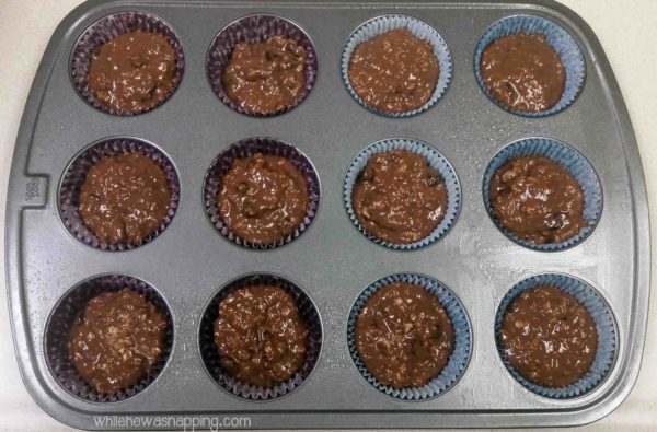 Cranberry Chocolate Muffins made with Carnation Breakfast Essentials in Muffin Tins