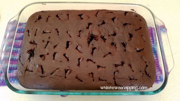 Chocolate Caramel Poke Cake Poke Cake