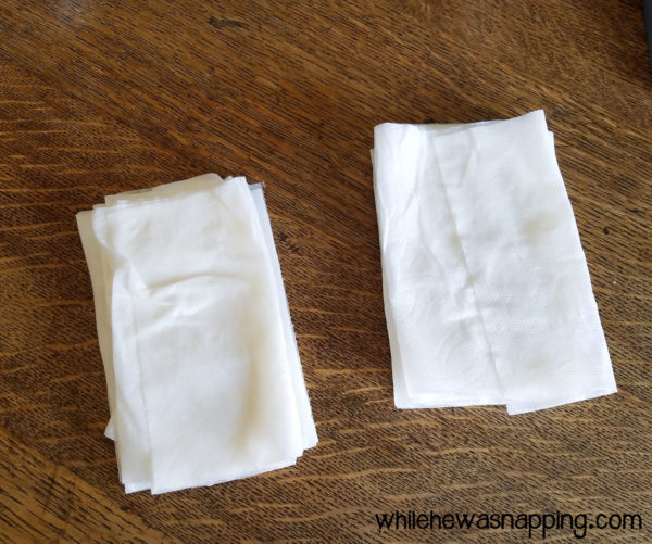 DIY Natural Disinfectant Wipes folded