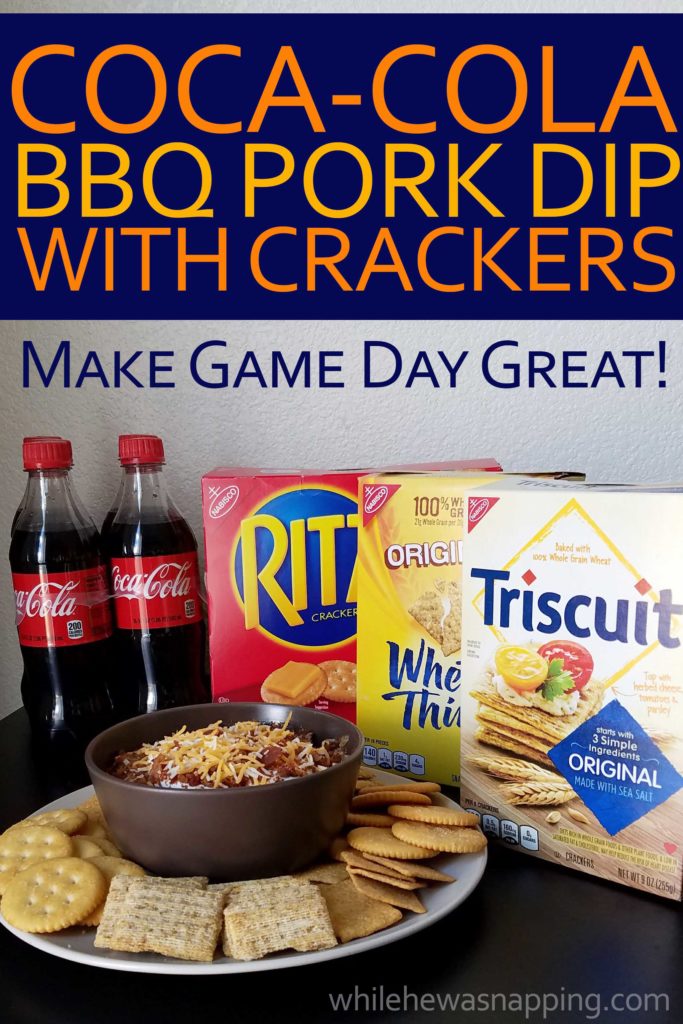  Coca-Cola BBQ Pork Dip served with TRISCUIT RITZ and Wheat Thins on While He Was Napping