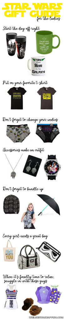 Do you have a favorite lady that is about all things Star Wars? Get her something she will really love! This is the gift guide you're looking for.