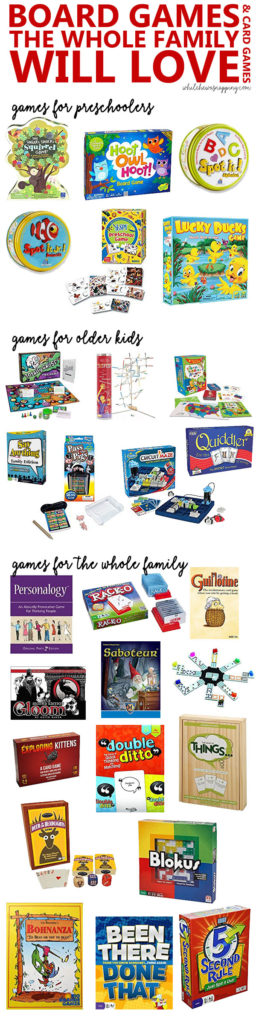 The best family board games you don't already have in the game closet. Games for preschoolers, big kids and the whole family.