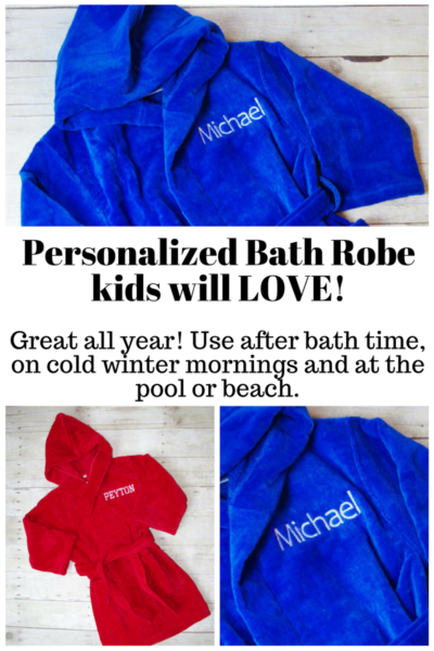 Kid's Personalized Gifts Plush Robe for Kids