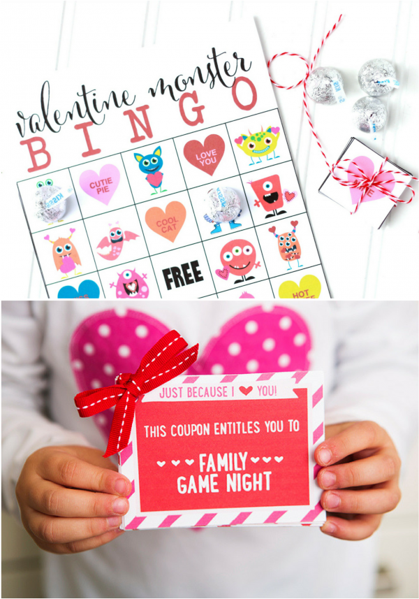 Valentines Day Bingo and Coupon Book For Kids