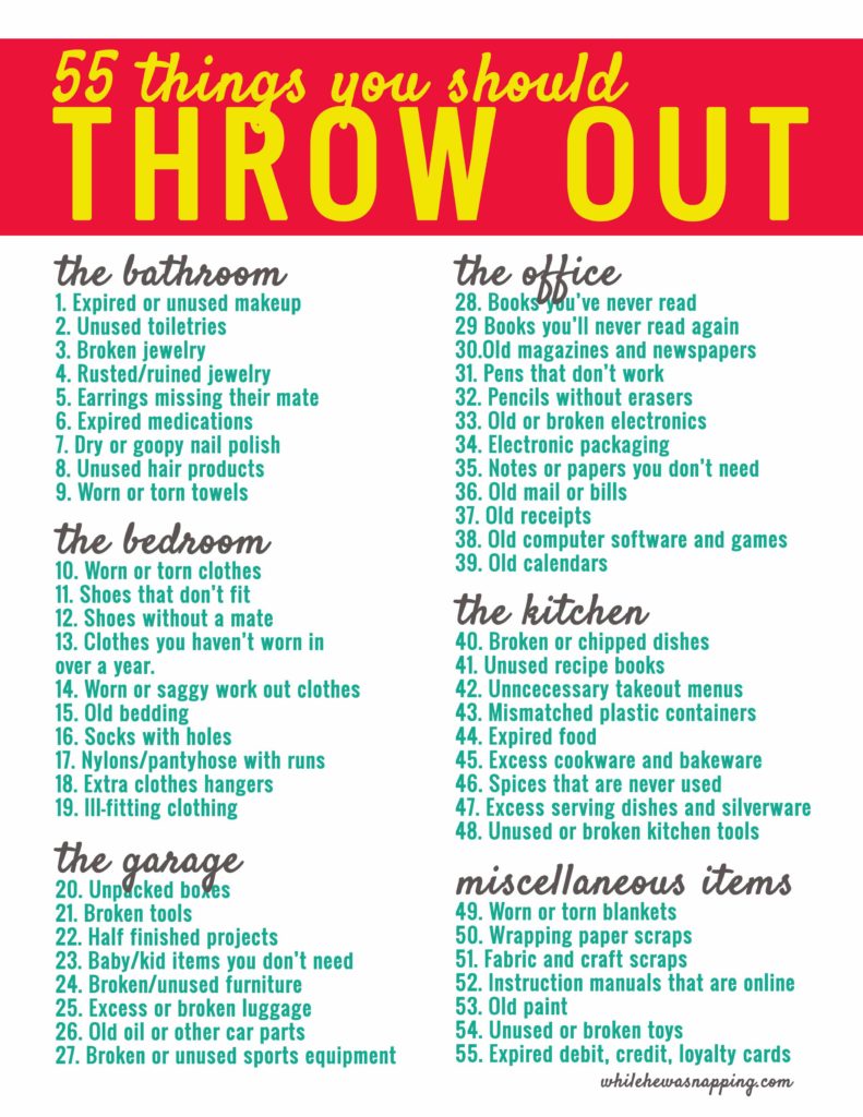Conquer your clutter when you throw out these 55 things now