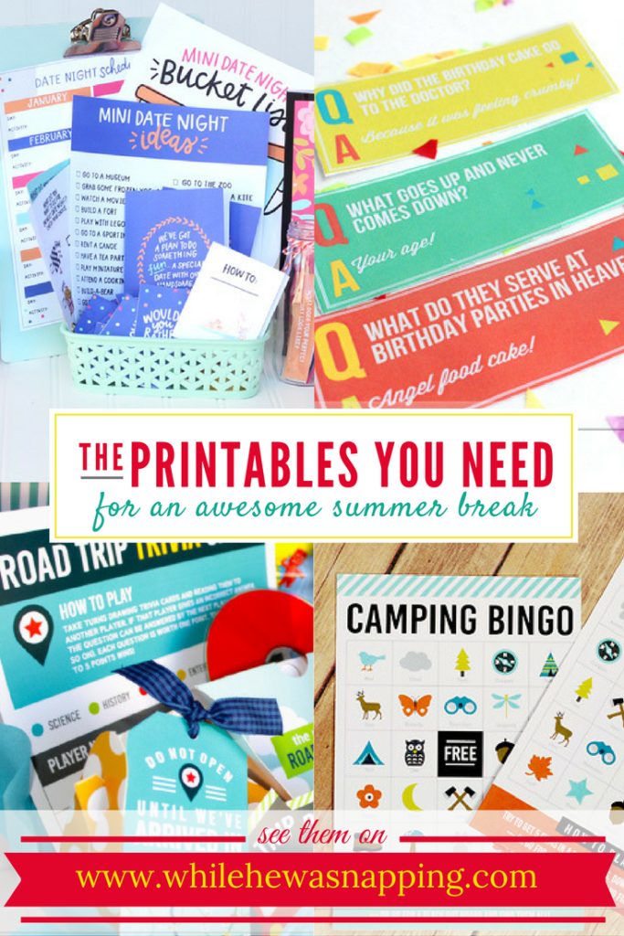The Printables You Need for an Awesome Summer Break