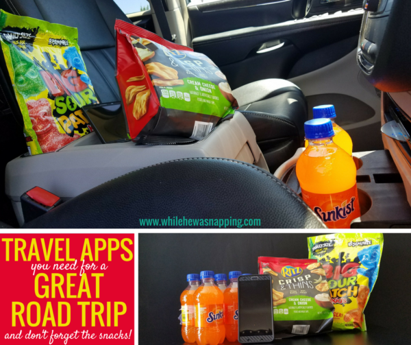 Travel Apps you need for a great road trip and don't forget the snacks!