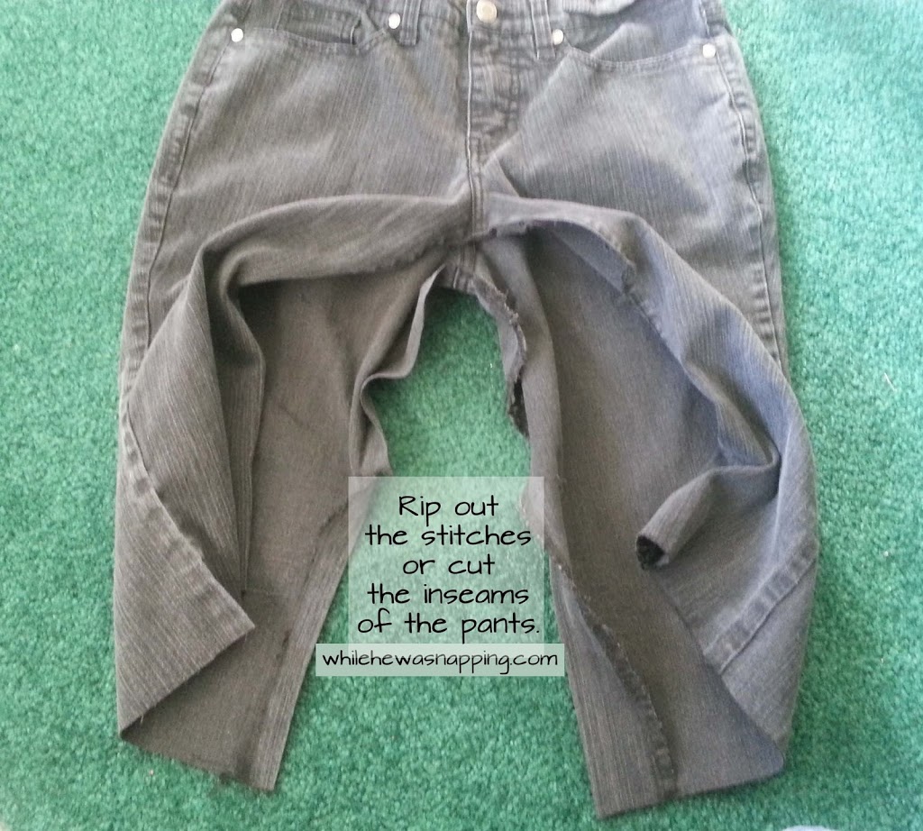 Jeans to Lace Skirt Upcycle | While He Was Napping