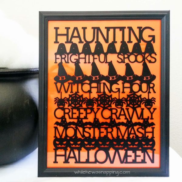 Vinyl Halloween Sign & Printable | While He Was Napping