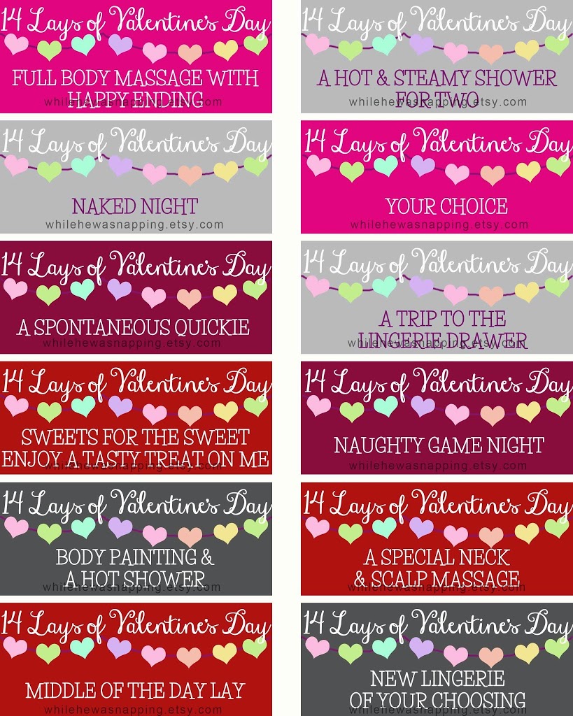 {printable} Couple S Valentine Coupons While He Was Napping